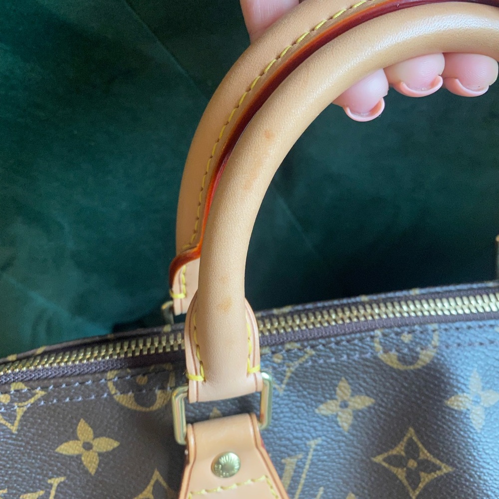 Authentic Louis Vuitton speedy 35 bandouliere monogram with strap LIKE NEW - Picture 12 of 13